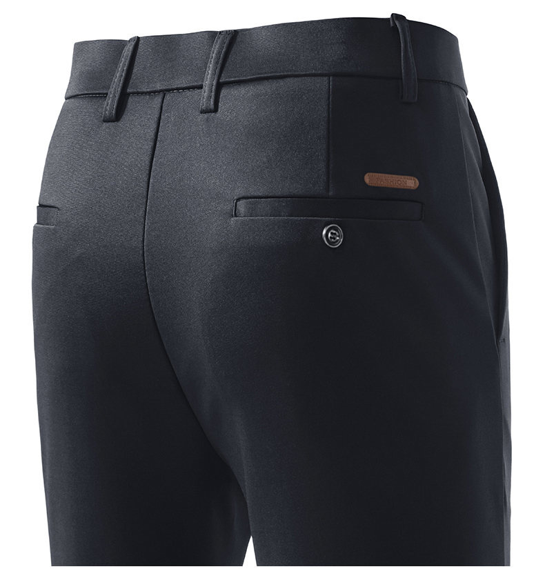 กางเกงสแลคสีดำล้วนสำหรับผู้ชาย - Formal Trouser Stretch บทวิจารณ์และราคา