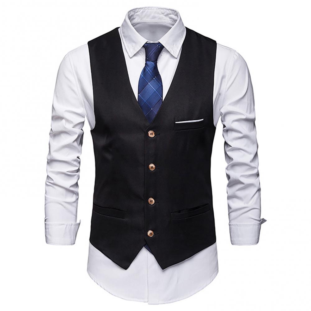 เสื้อกั๊กชุดเดรสสำหรับผู้ชายทร - Formal Waistcoat Vest บทวิจารณ์และราคา