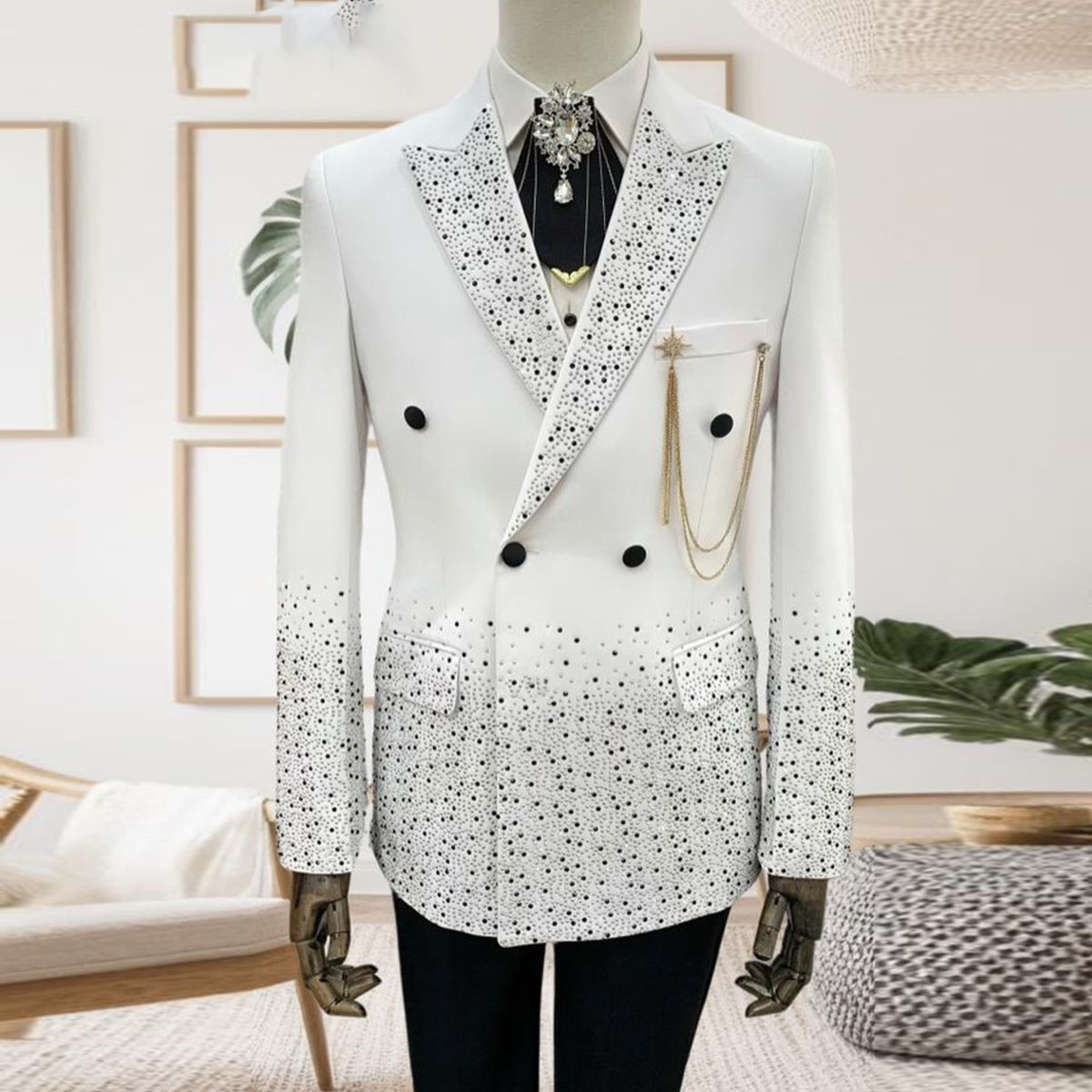 ชุดสูทผู้ชายสั่งตัดสุดหรู 2 ชิ - Slim Fit Blazer Men บทวิจารณ์และราคา