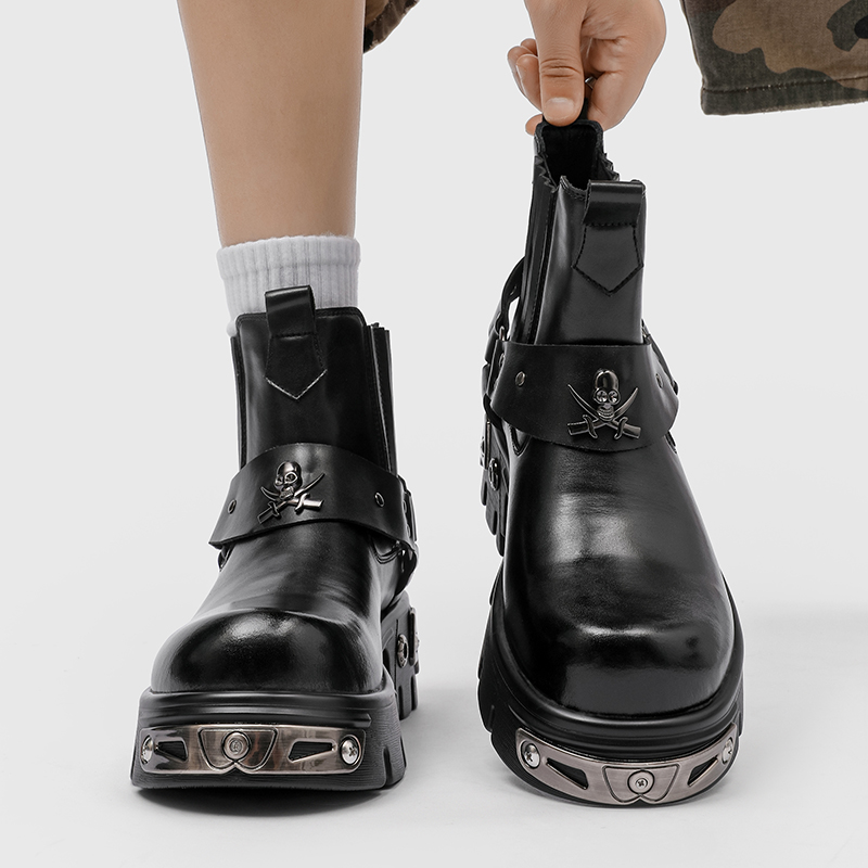 รองเท้าบูทข้อเท้าผู้ชายสไตล์พั - Paris Fashion Men บทวิจารณ์และราคา