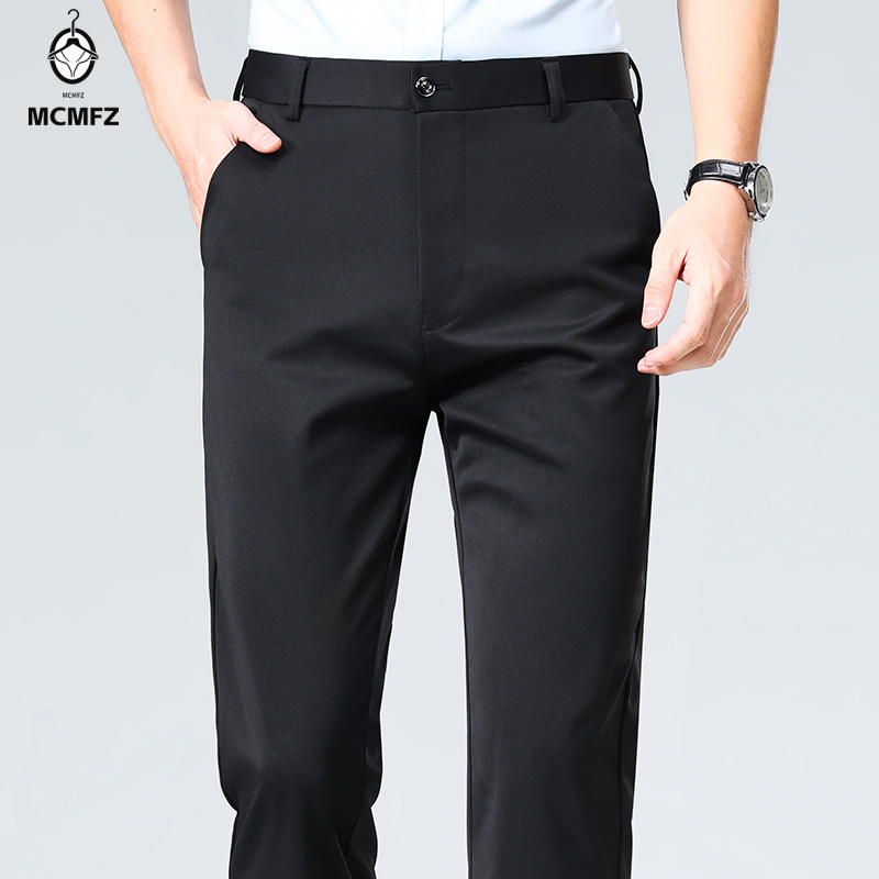 กางเกงทำงานผู้ชายทรงตรงหลวม ยื - Formal Trouser Stretch บทวิจารณ์และราคา