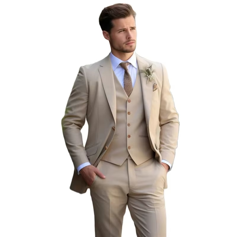 สีกากี Elegant Men ชุดสมาร์ท C - Slim Fit Blazer Men บทวิจารณ์และราคา