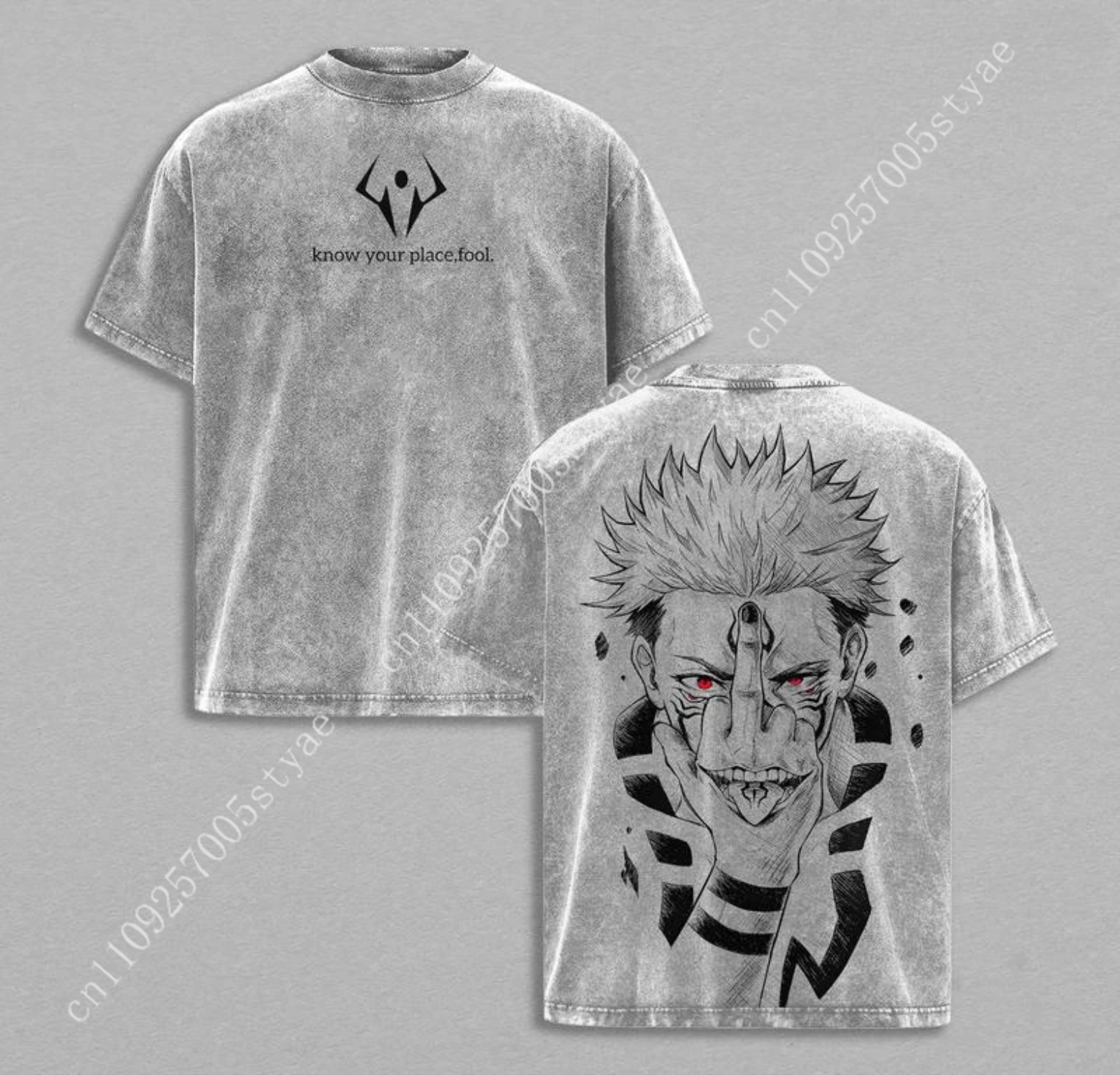เสื้อยืดลายอนิเมะ ริโยเม็น ซุค - Graphic Tee Oversized บทวิจารณ์และราคา