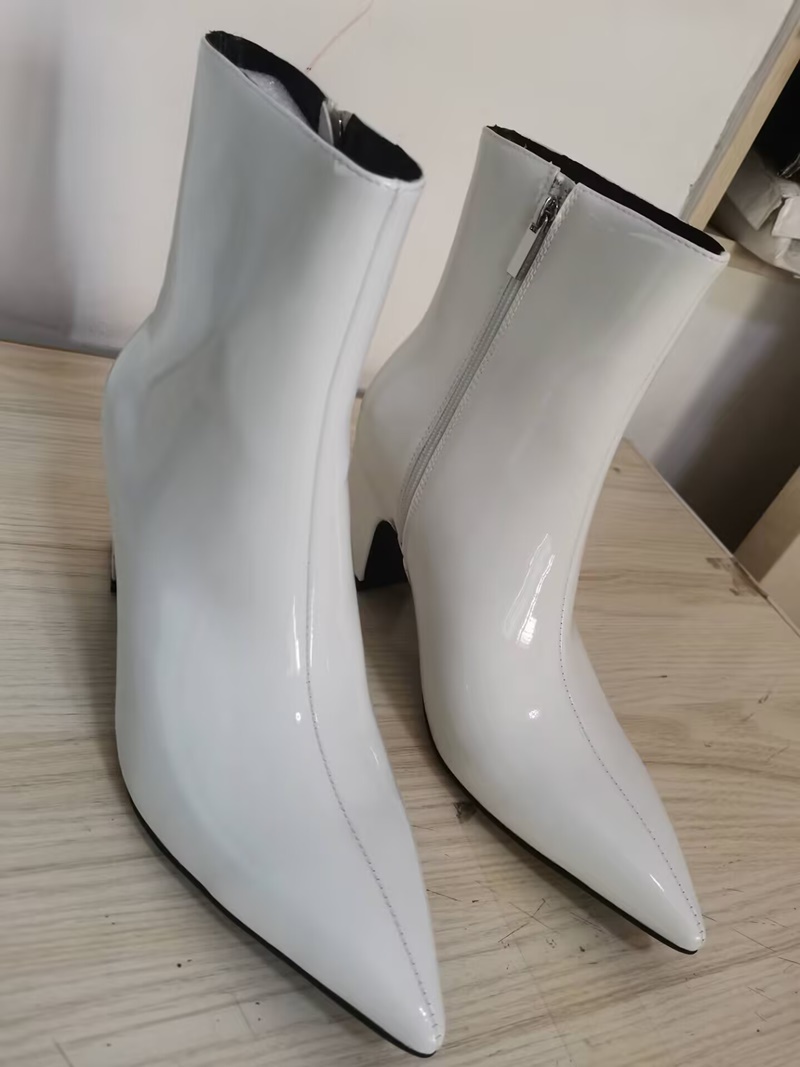 รองเท้าบูทสีขาวแฟชั่นใหม่สำหรั - Mens Fashion Dress Shoes บทวิจารณ์และราคา