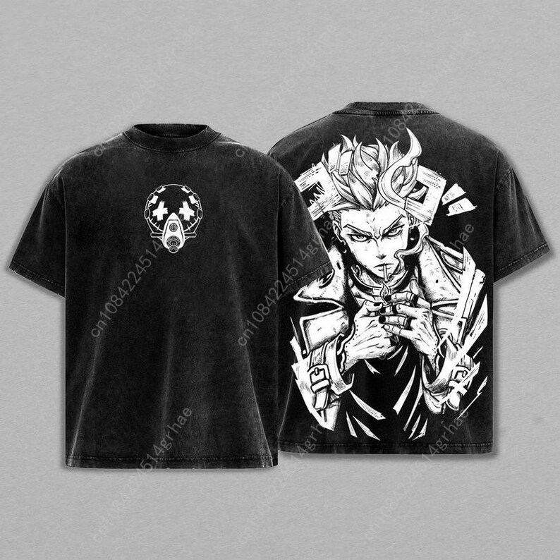 เสื้อยืดลายอนิเมะวินเทจ Gachia - Graphic Tee Oversized บทวิจารณ์และราคา