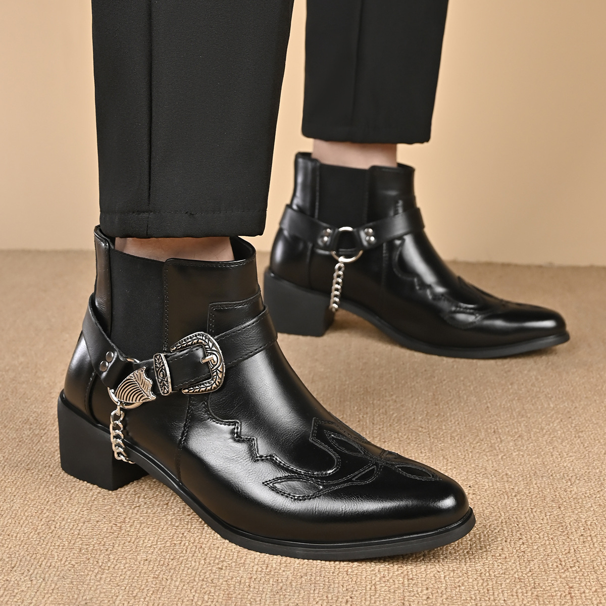 รองเท้าบูทคาวบอยวินเทจหนังแท้ท - Mens Fashion Vintage บทวิจารณ์และราคา