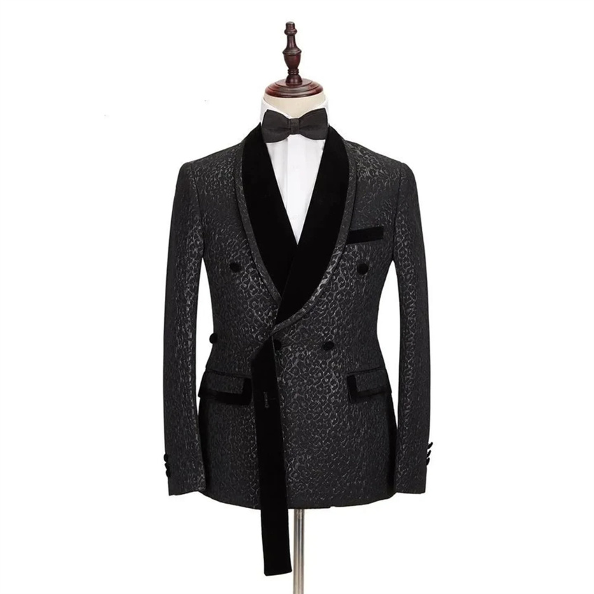 ดอกไม้คู่ชายชุด 2 ชิ้นชุดชาย T - Slim Fit Blazer Men บทวิจารณ์และราคา