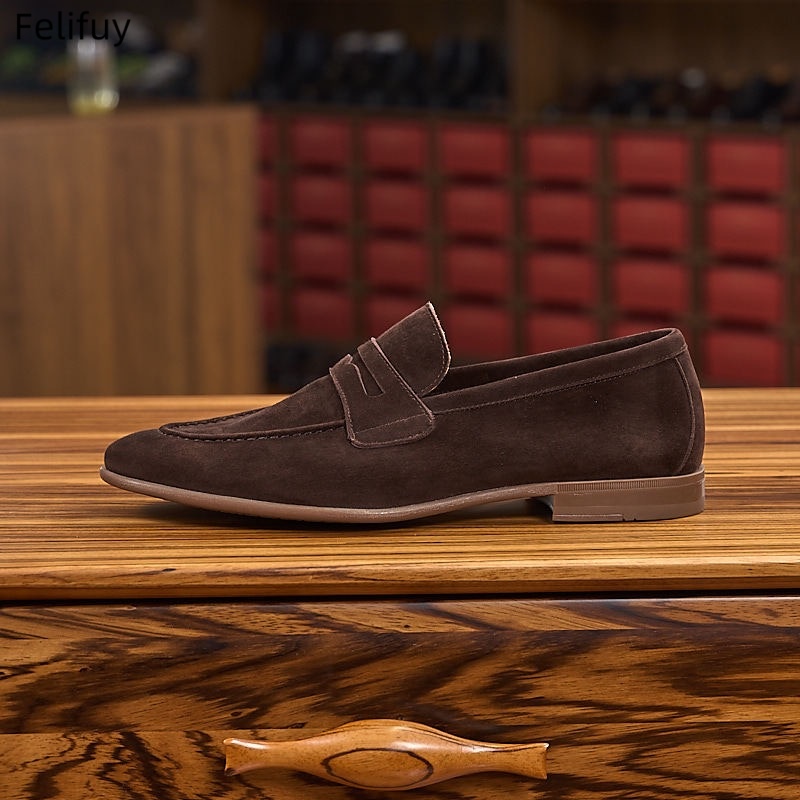 รองเท้าโลฟเฟอร์ลำลองน้ำหนักเบา - Mens Fashion Dress Shoes บทวิจารณ์และราคา